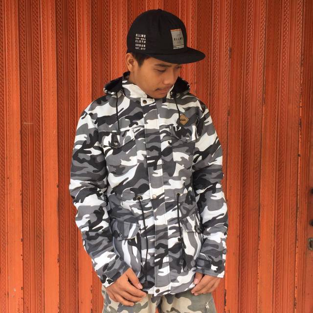 ( BEST SELLER ) JAKET PARKA PRIA LORENG ARMY RUSIA HOODIE BISA DILEPAS BOLAK BALIK JAKET MURAH