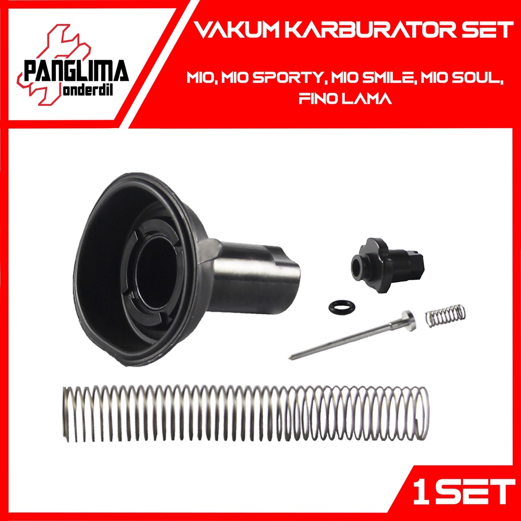 Vakum Karburator Set Mio Sporty-Smile-Soul &amp; Fino Lama-Karbu-Carbu Vacum Carburator Assy-Set Karet-Jarum-Per Skep-Sekep