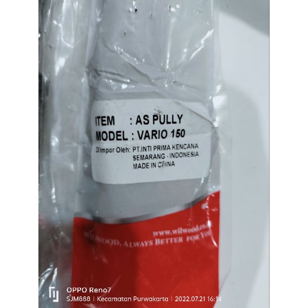 as pully only honda vario 150