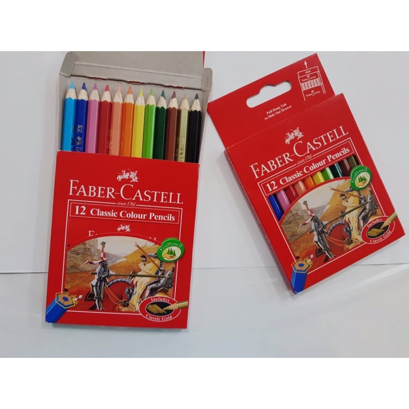 Jual Pensil Warna Faber-Castell CLASSIC Isi 12 Warna Pendek/Colour ...