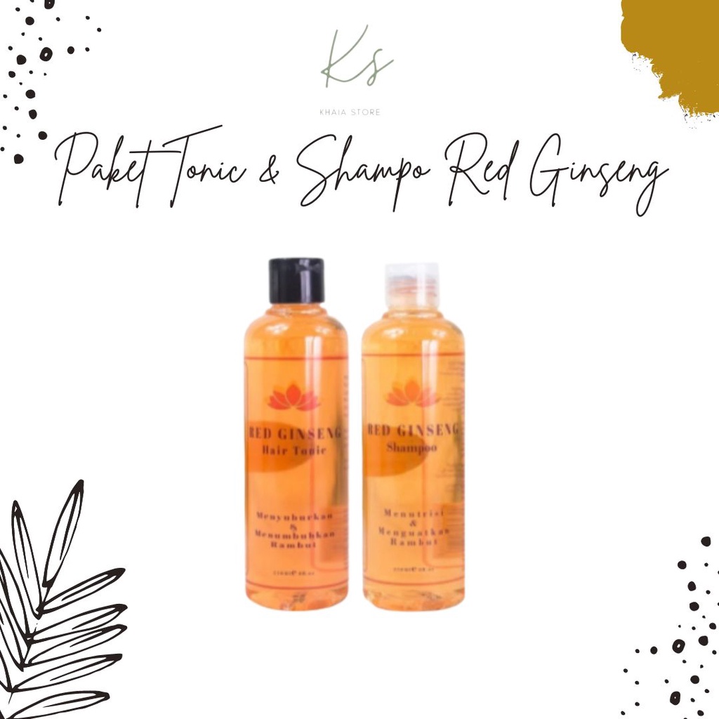 PAKET RED GINSENG SHAMPOO + HAIR TONIC BPOM ORIGINAL