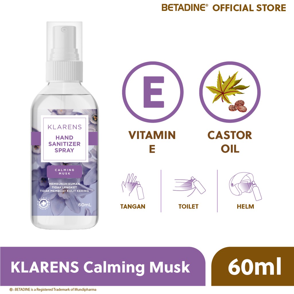 Klarens Hand Sanitizer Spray Calming Musk