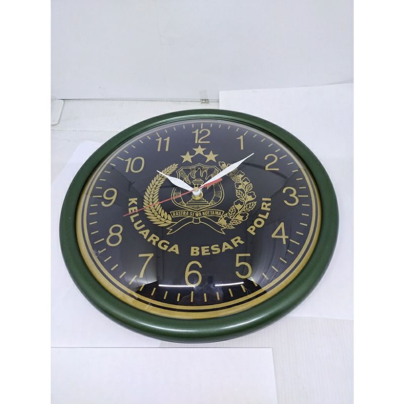Jam dinding Logo Keluarga Besar Polri