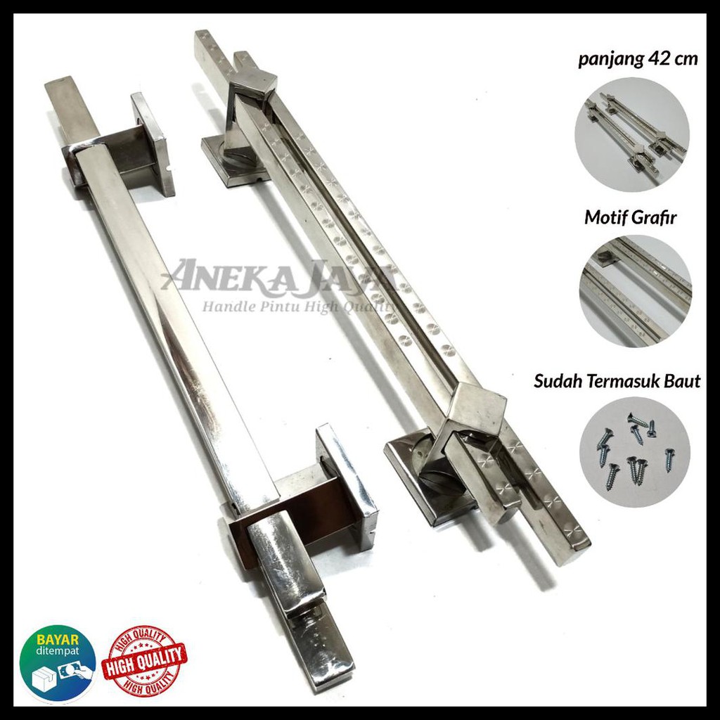 MURAH HANDLE PINTU RUMAH PANJANG 42 CM  / TARIKAN PINTU / GAGANG PINTU RUMAH MINIMALIS STAINLEES