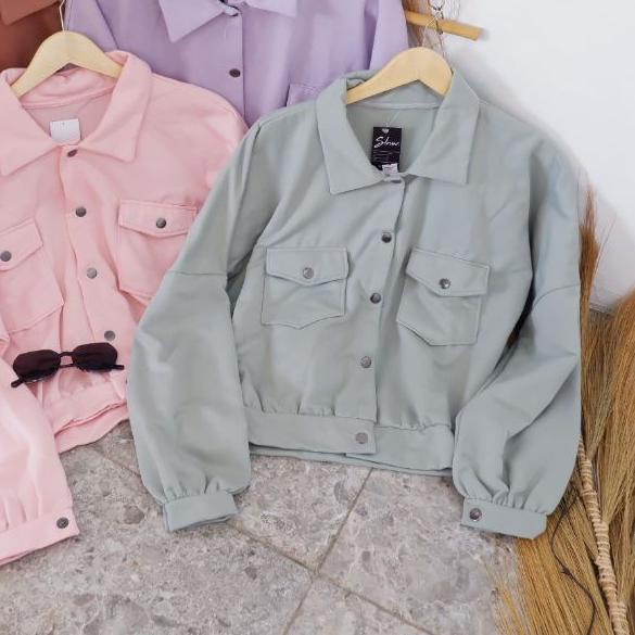 ۩ Olin Button Jaket | Jaket wanita terkini | Realpict | Style wanita | Fashion trend ✸
