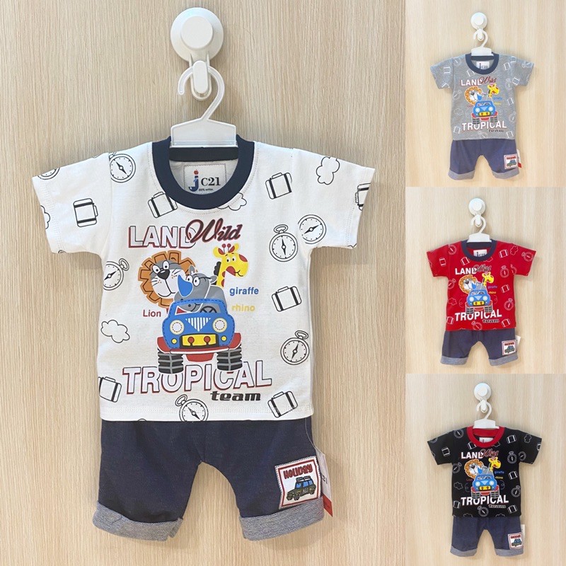 Setelan kaos Baju anak / Bayi Laki-Laki Cowok usia 3 4 5 6 7 8 9 10 11 12 bulan setahun 1 1,5 tahun 