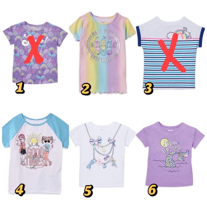 Kaos anak perempuan 5tahun Garanimals branded sisa ekspor baju santai anak