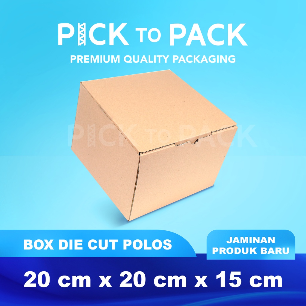 

Kardus Box Karton Die Cut 20X20X15 Polos - Baru - Murah