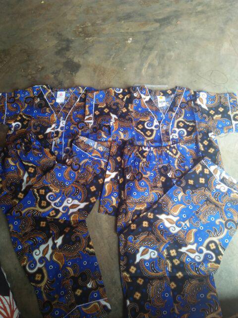 Grosir Piyama Batik Couple Anak Size 1-10 (lengan Pendek, Celana Panjang)