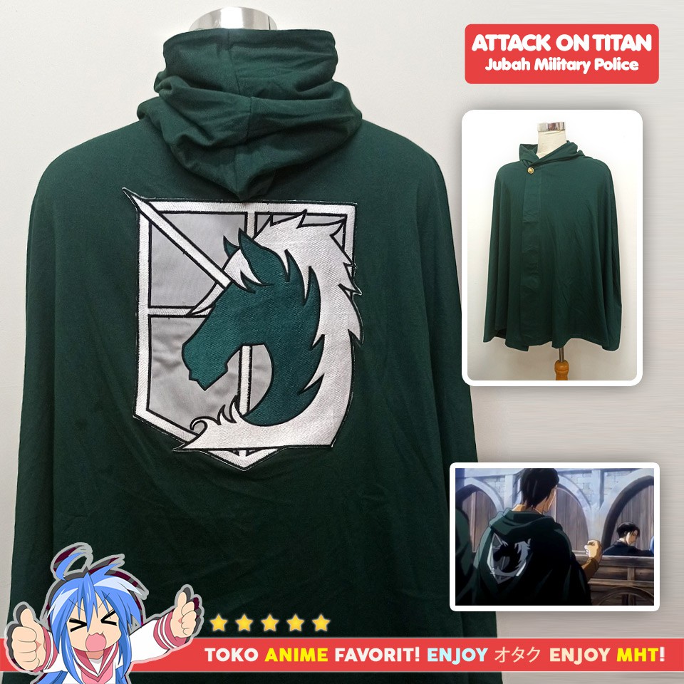 Jubah Attack On Titan AOT Shingeki no Kyojin SNK Military Police Premium Bordir