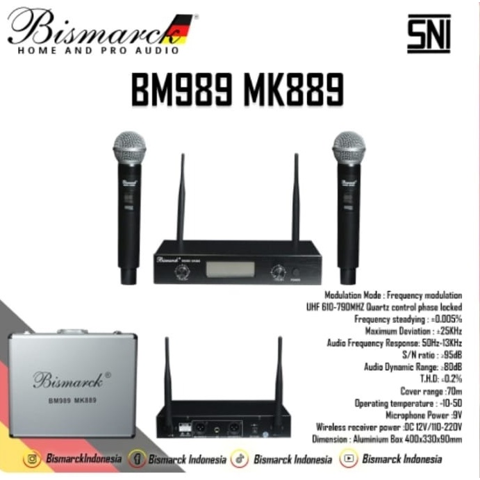 MIC WIRELESS BISMARCK BM989 MK889