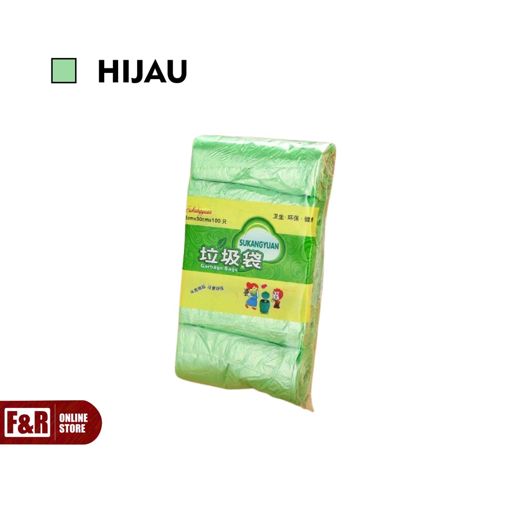 Kantong Plastik Sampah Roll Gulungan Perlengkapan Rumah Tangga Kantong Kresek Sampah 1Pax isi 100Pc