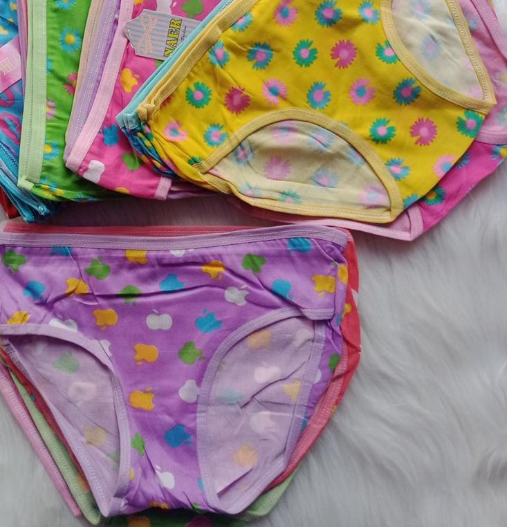 ➸ 12 Pcs/1 Lusin Celana Dalam Wanita Remaja Motif - CD Anak Perempuan ABG SD-SMP - Sempak Cewek Moti