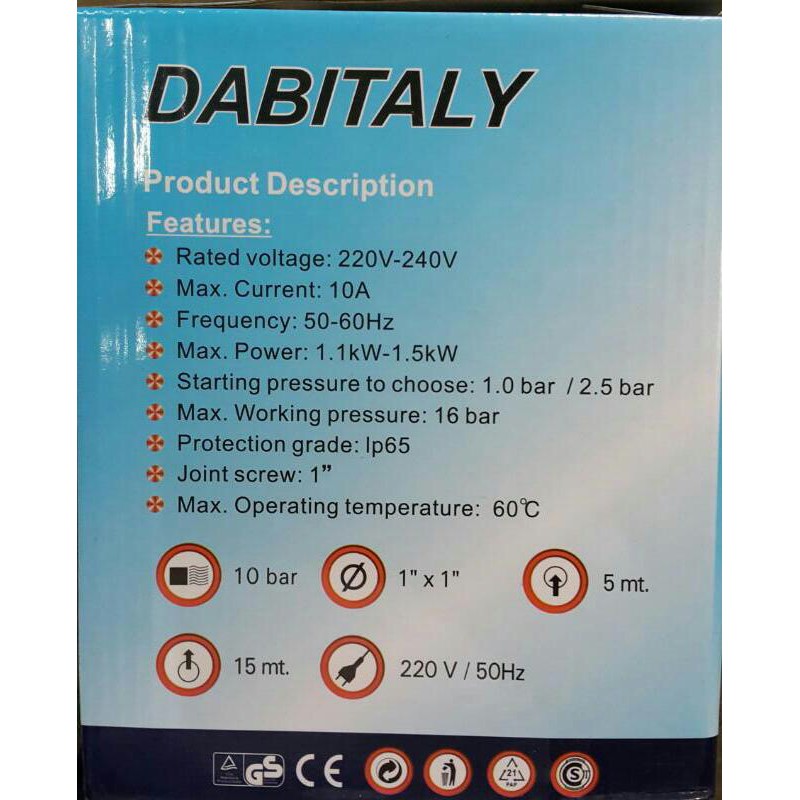 Automatic Pressure Control Dabitaly - Otomatis Pompa Air setara YORK