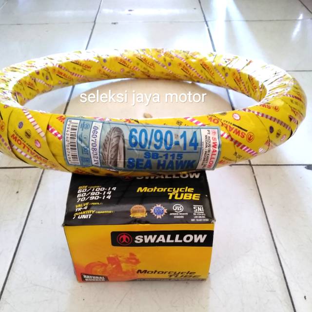 Paket ban luar matic swallow + ban dalam uk.60/90.ring 14