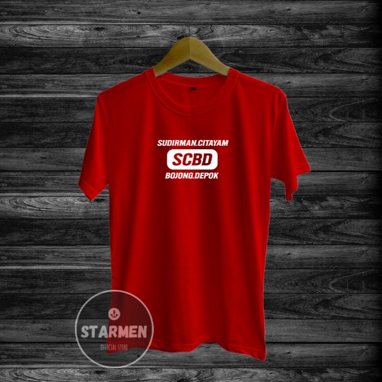 Kaos Distro Pria T-Shirt Motif Kata Kata SCBD