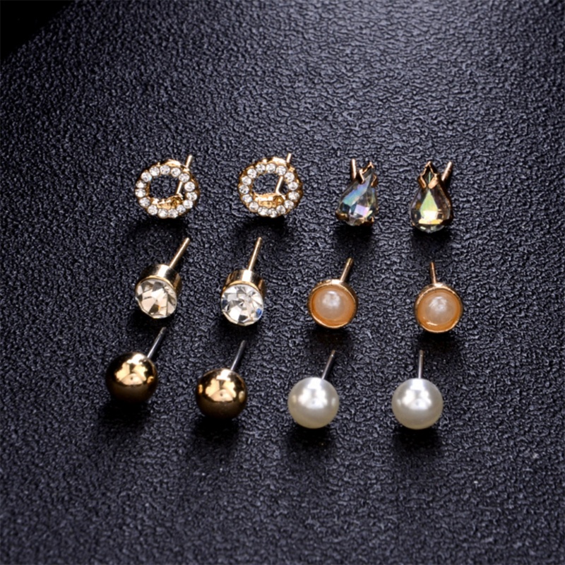 SIY  1 Set Ear Studs Earrings Pearl Dangle Creative Luxury Gold Women Jewelry Fashion