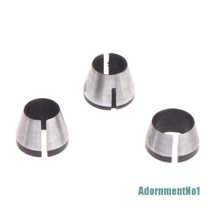 (Adornmentno1) 3pcs / lot Mata Bor Collet Shank Presisi Tinggi 6mm / 6.35mm / 8mm