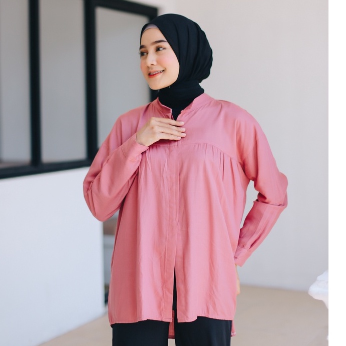 (MGA) BLOUSE IDONA OVERSIZE CRINCLE REMPEL ATASAN OVERSIZE RAYON