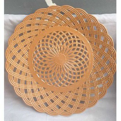 PIRING ROTAN ANYAM PLASTIK 1 LUSIN