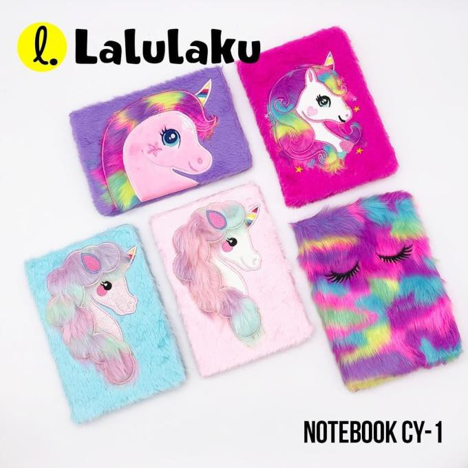 

Buku tulis Bulu Diary Agenda lucu kado ultah unik keren korea - Biru Kode 1012