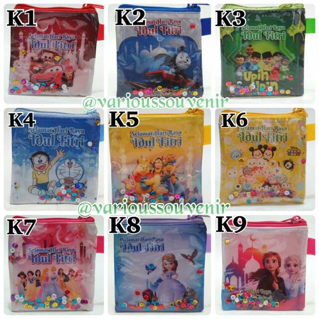 Dompet Fitrah Lebaran Idul Fitri 2021 Manik Shake Shake Sparky Kartun Lucu Tsum Tsum Ipin Upin payet