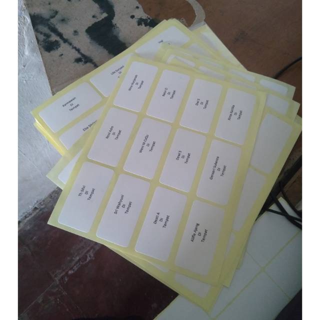 

Label nama undangan