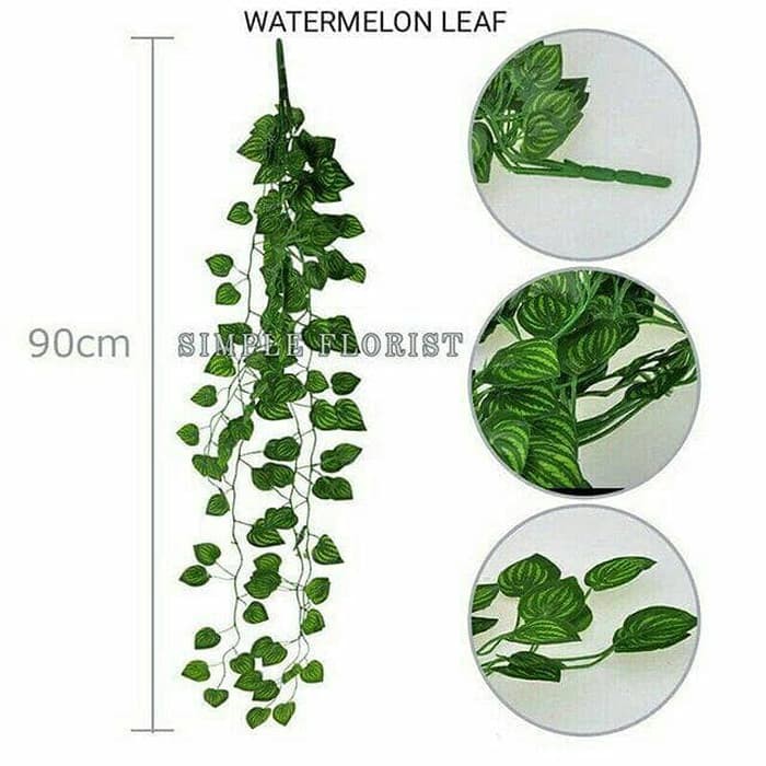 Dijual [GESER FOTO] RAMBAT DAUN ARTIFICIAL . DEKORASI DINDING . DAUN PALSU Berkualitas