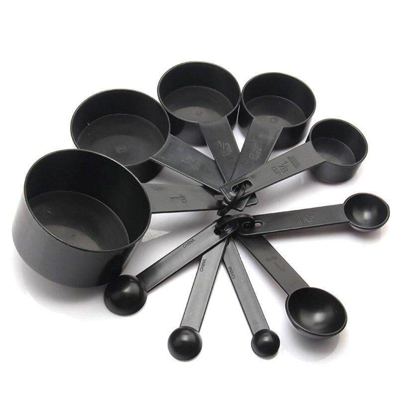 SENDOK TAKAR UKUR CUP MEASURING SPOON 10 PCS - 16799 - BLACK