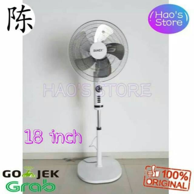 KIPAS ANGIN BERDIRI SANEX BESI 18inch atau STAND FAN SANEX BESI 18inch