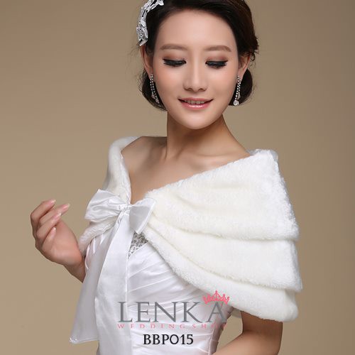 [PRODUK TERBATAS] AKSESORIS PESTA BOLERO WEDDING BULU 3 LAYER MODERN BBP015