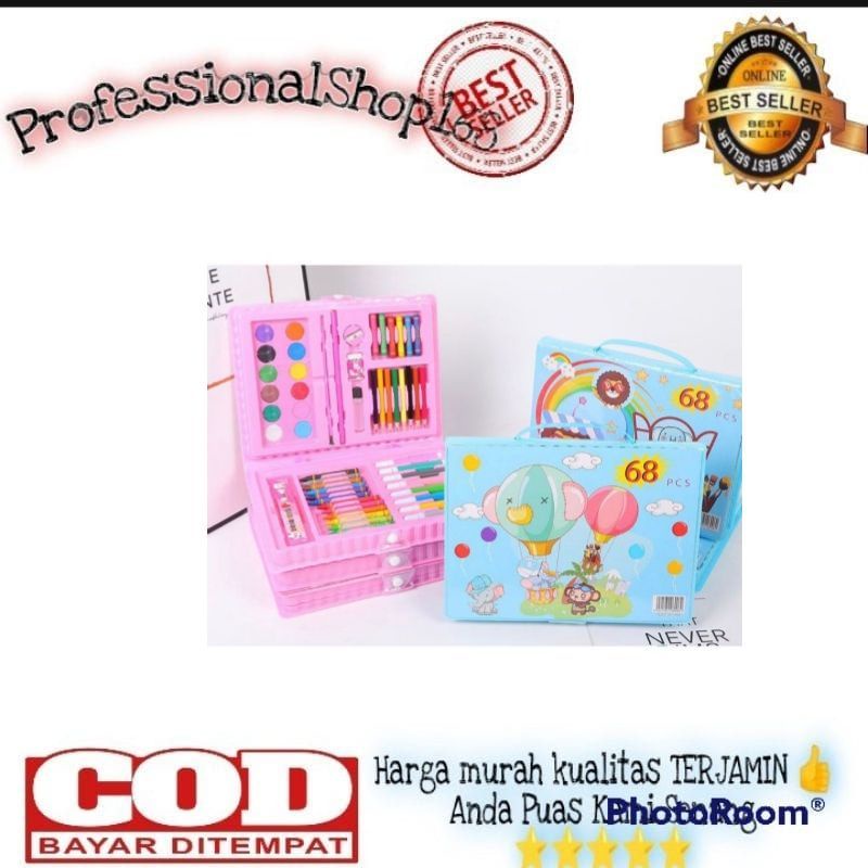 

PS - Set 68 in 1Crayon Art Set Pensil Warna Warni 68 Pcs / Crayon Colouring Set 68 in 1 / Gulali Books Paket Art Set 68in1 Alat menggambar dan Mewarnai Art Set 68 Pcs