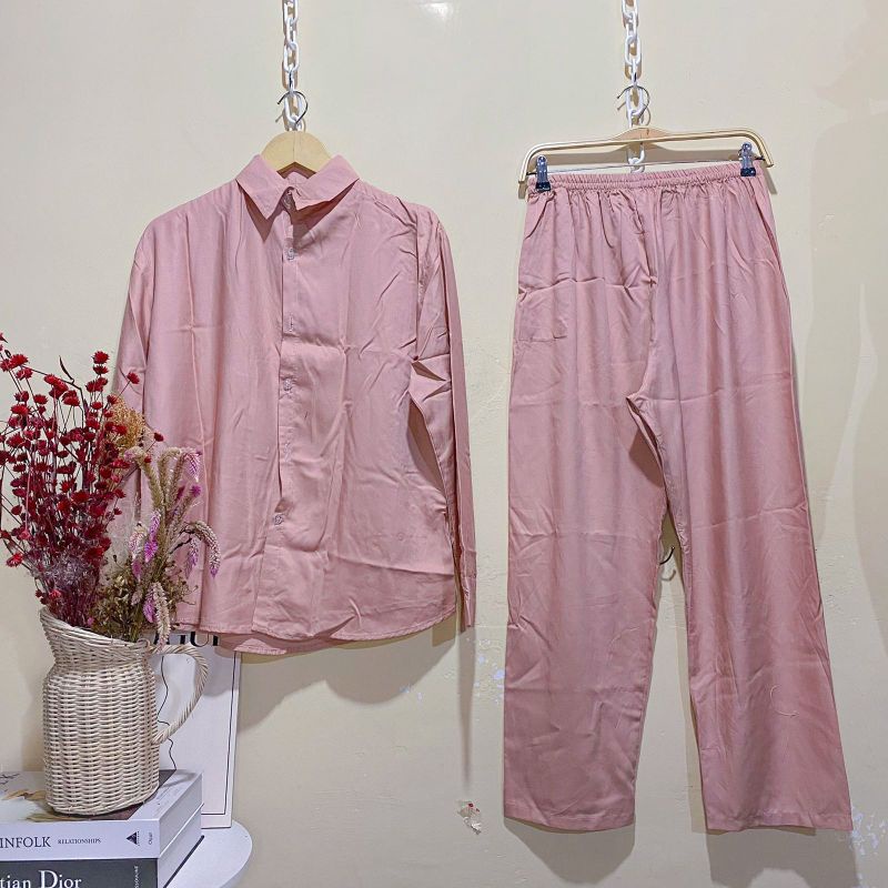 ONE SET RAYON FULL KANCING (PILIH MOTIF) / PIYAMA RAYON WANITA MURAH / PAJAMAS BUSUI / DAILY SET-KC Guava