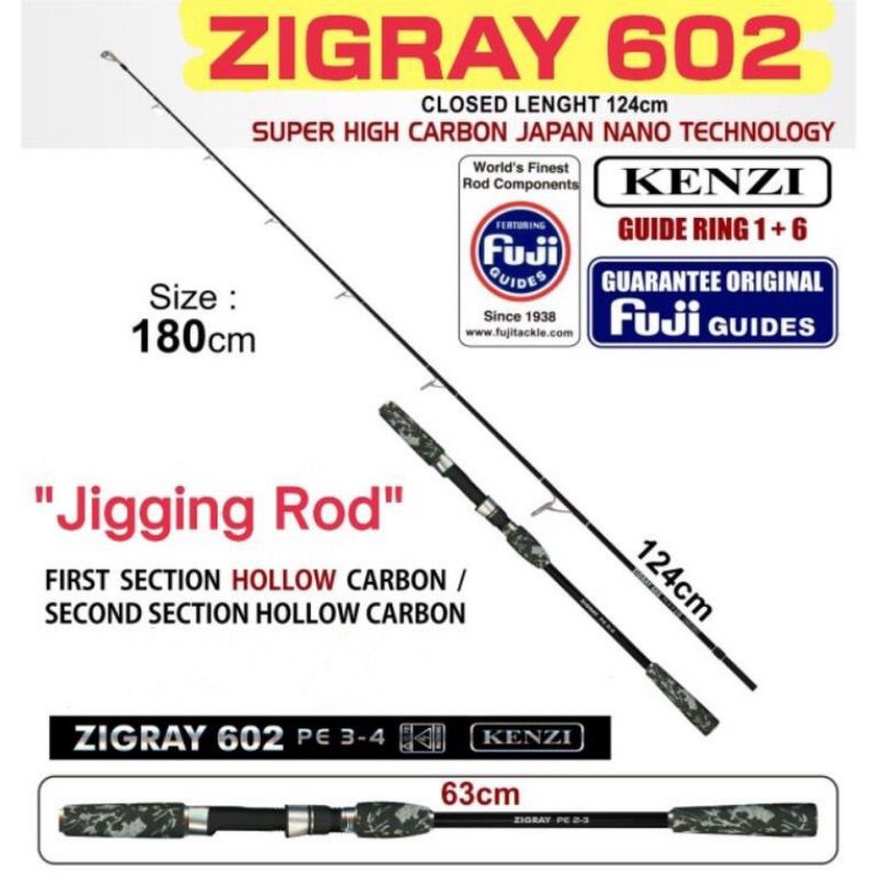 Joran Jigging Kenzi Zigray 180cm PE 3-4