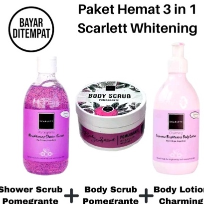 PAKET SCARLET MINI 3IN1 (C.P.S) [CHARMING 60ML] +[ POMEGRANTE 60ML]+[S