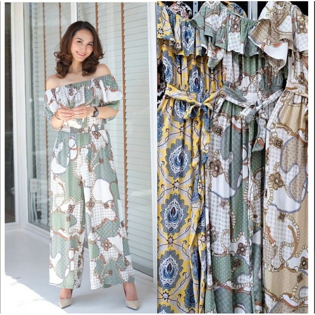 fi Cotton premium jumsuit 1903 2warna fashion import