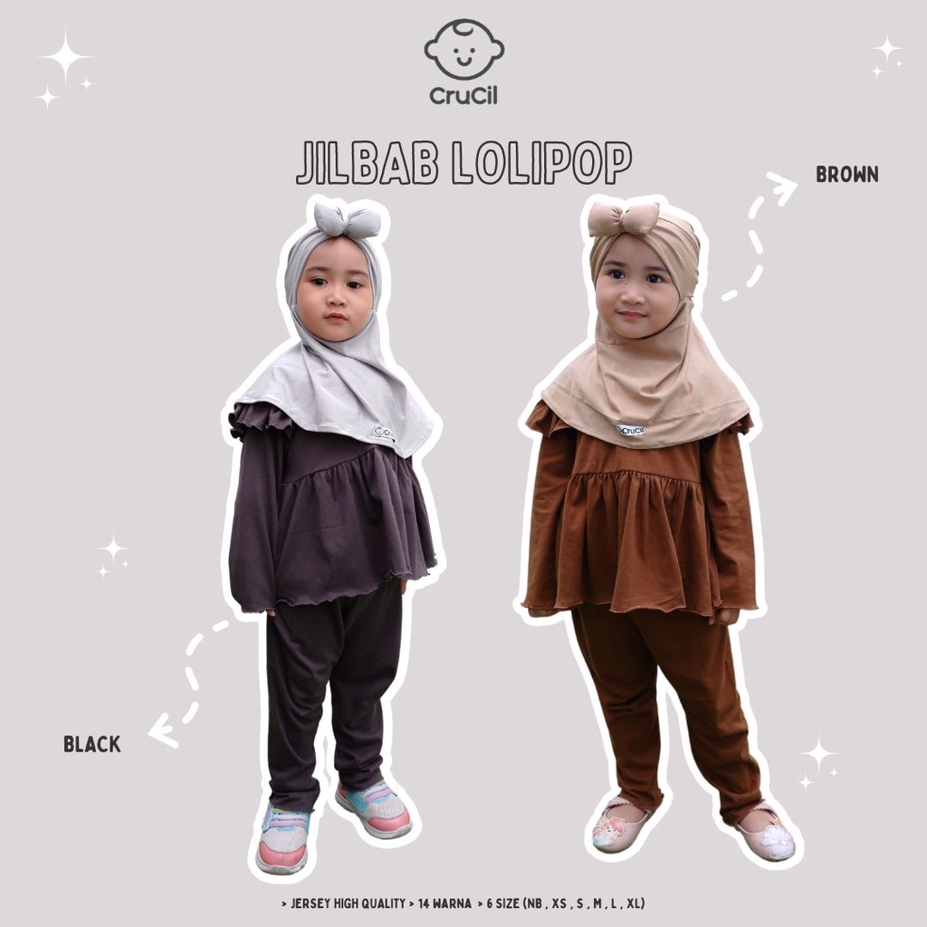 Jilbab Anak Lolipop Pita (3y - 8y)