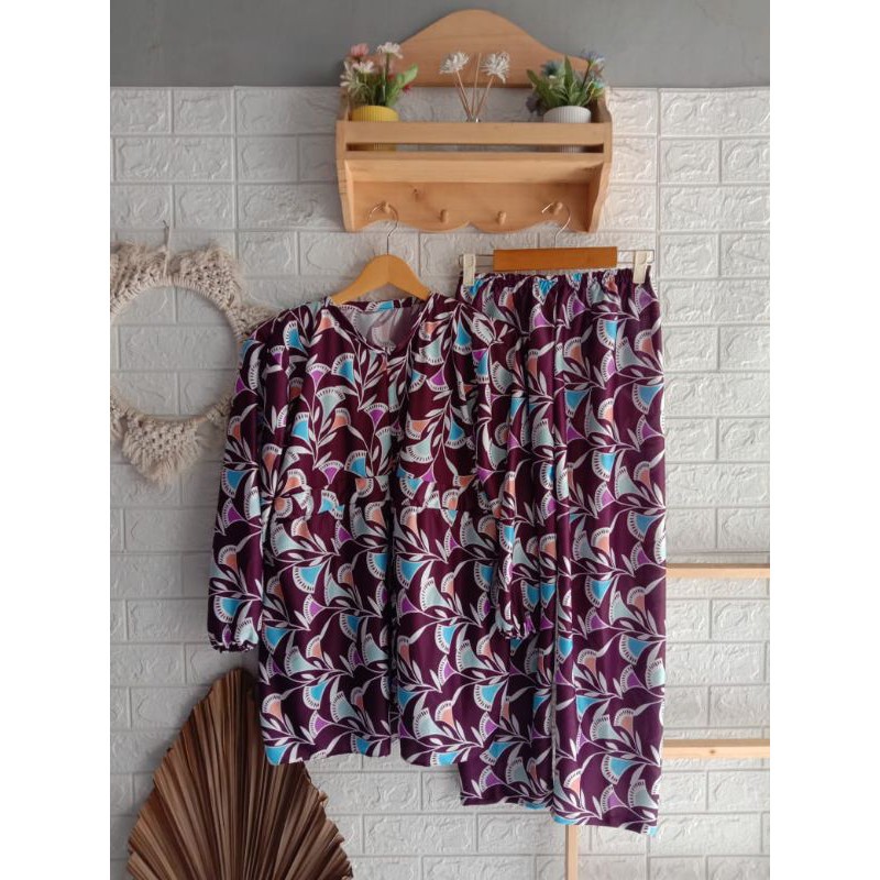 SETELAN MOTIF|NAGITA|FASHION WANITA|SETCEL RISTY / ONE SET TERBARU /