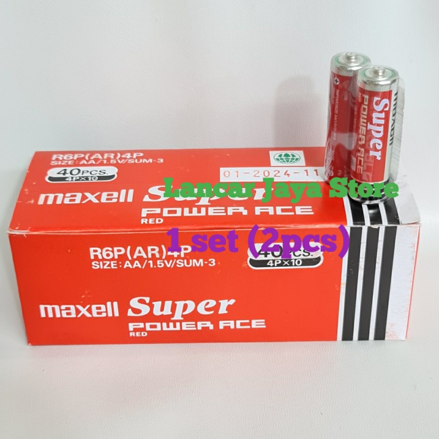 Baterai Maxell Super Power ace Black R6P(AR)4P AA (A2) 1,5V Original