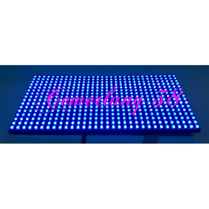 Module / Modul / Panel Led P10 Running Text Semi Outdoor Biru