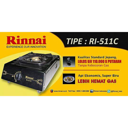 Rinnai Kompor Gas 1 Tungku RI 511C rinnai