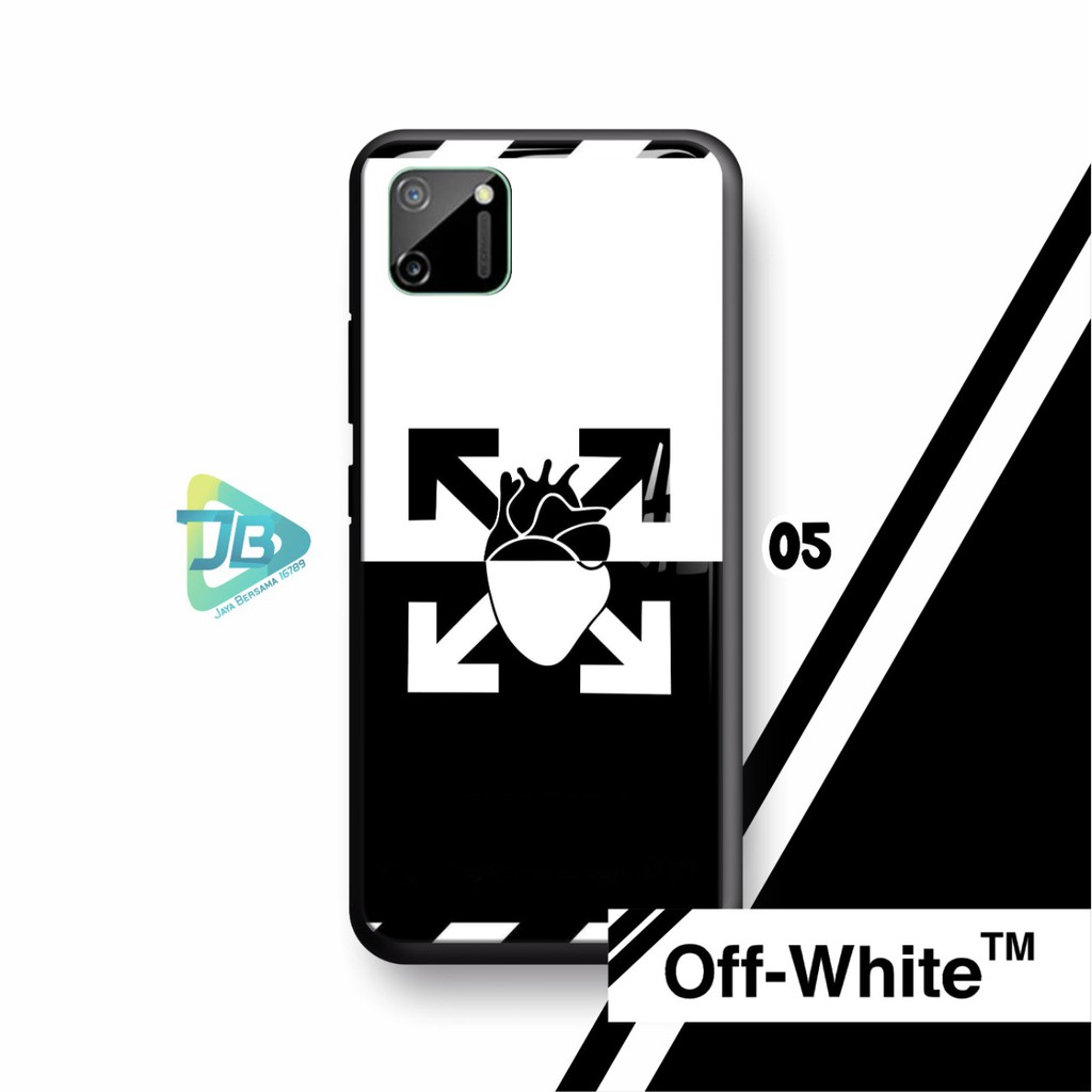 SOFTCASE BACK CASE GLASS KACA OFF WHITE IPHONE 5 6 6S 6+ 6S+ 7 7S 7+ 8 8+ X XS XR 11 12MINI JB2823