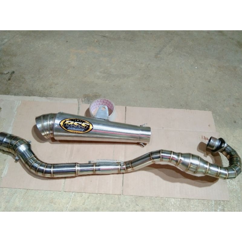 KNALPOT RACING BSS KEONG LEHER ATAS PNP D'TRACKER KLX CRF
