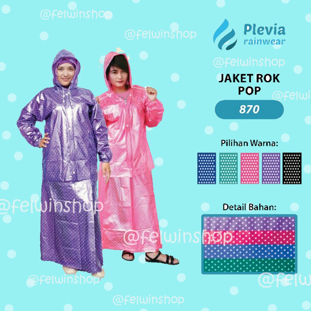 Jas Hujan / Rok Dewasa Polkadot Plevia 870