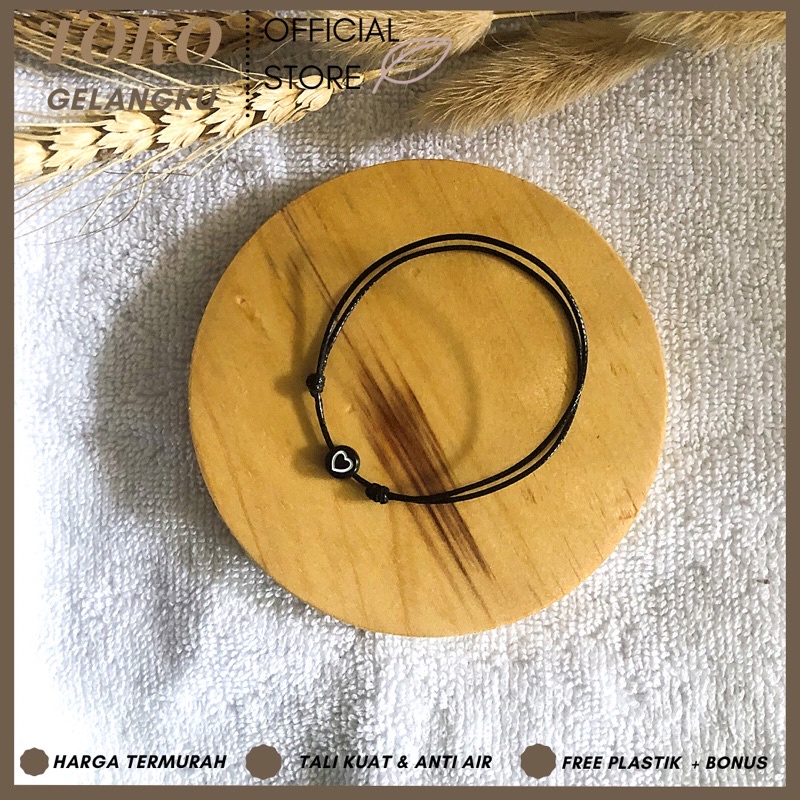 Gelang bulat motif bulan bintang bunga love / Gelang tali minimalis dan Simpel