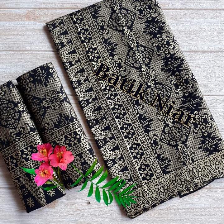 Special Price.. kain batik full prada emas niar songket palembang