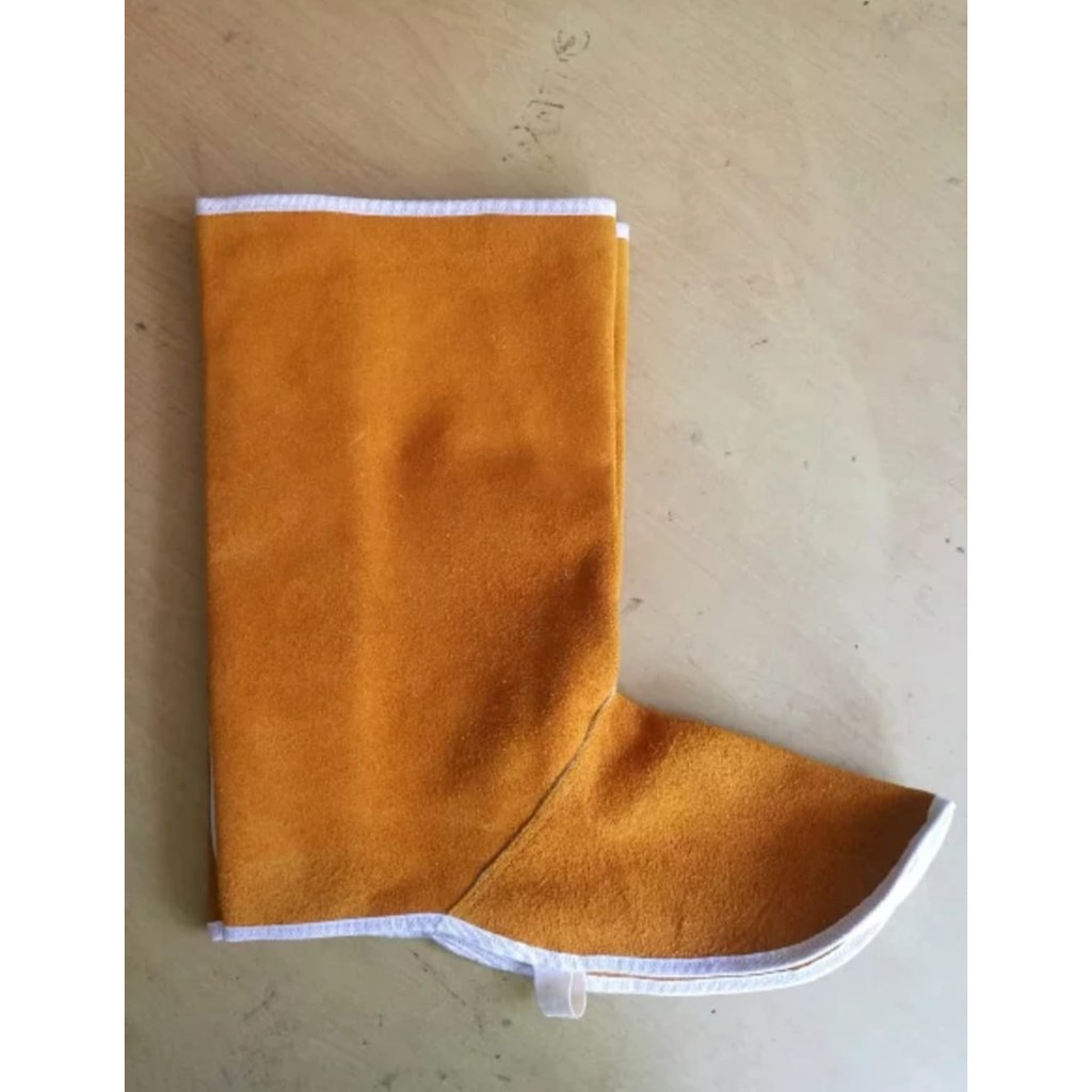 Welding Foot Cover Kulit/ apron kaki kulit tan/murah apron kaki yutaka kulit tan