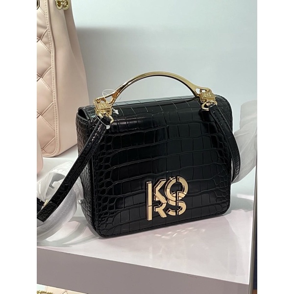 tas michael kors mk flap shoulder bag black convertible original authentic bag