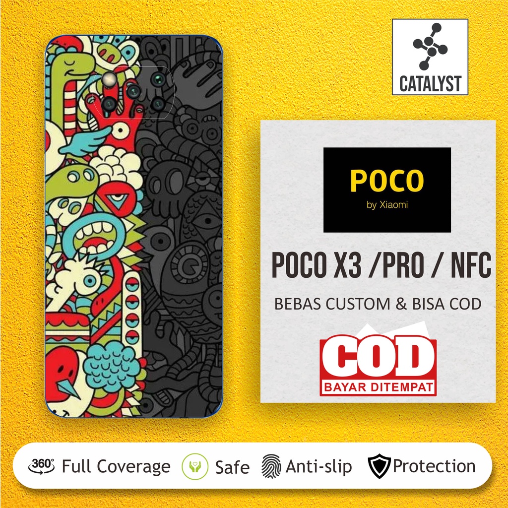 Garskin Skin POCO X3 NFC PRO Premium Skin Case - Bisa Custom - FullBody - Grafiti