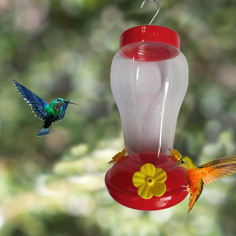 (LUCKID) Kait Besi Plastik Holder Botol Makanan Burung Kolibri / Bunga Untuk Taman / outdoor